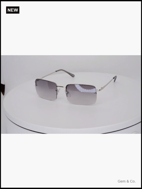 Small Rectangular Sunglasses with UV400 Protection main image 4